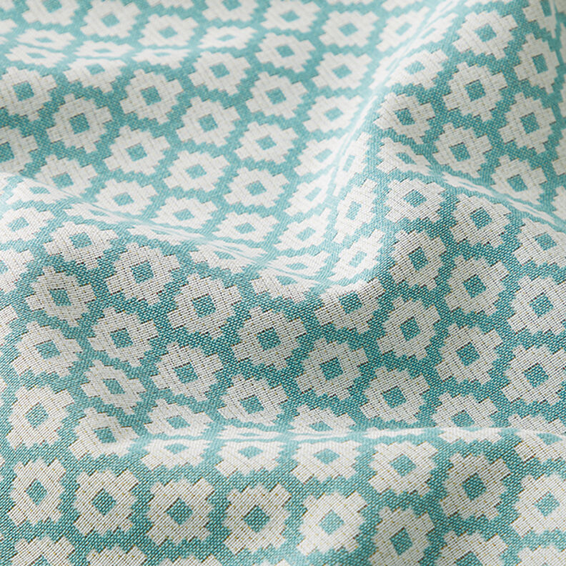 Tessuto jacquard da esterni losanghe – menta,  image number 2