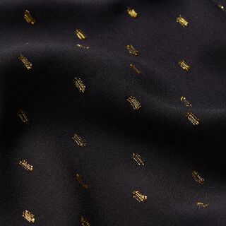 tessuto in viscosa, gocce glitter – nero, 