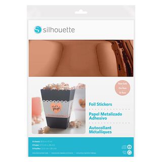 Silhouette pellicola stampabile per etichette adesive [21,5 x 27,9 cm|8 pezzo/i] – oro rosa, 
