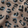 mussolina / tessuto doppio increspato Motivo leopardato – talpa/petrolio,  thumbnail number 2