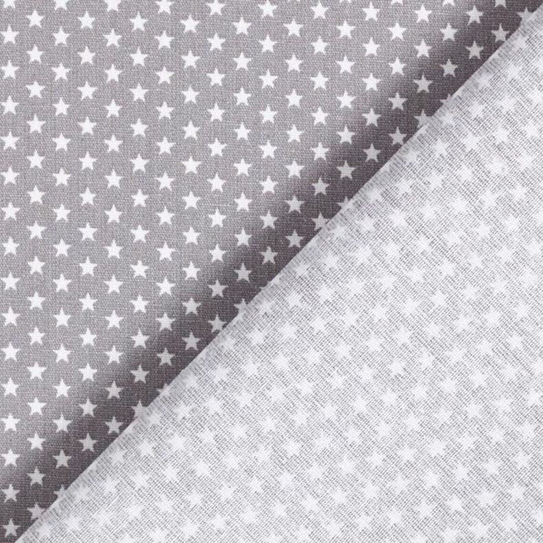 popeline di cotone piccole stelle – grigio/bianco,  image number 6