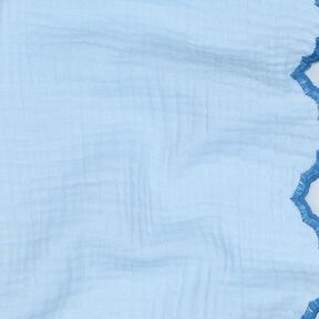 mussolina / tessuto doppio increspato Bordo ad arco a doppia faccia  | Poppy Fabrics – azzurro/blu, 