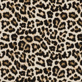 tessuto arredo Jacquard Motivo leopardato intrecciato – beige chiaro/nero, 