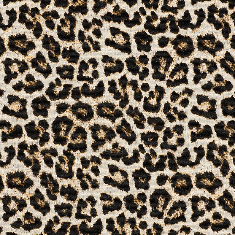 tessuto arredo Jacquard Motivo leopardato intrecciato – beige chiaro/nero,  image number 1