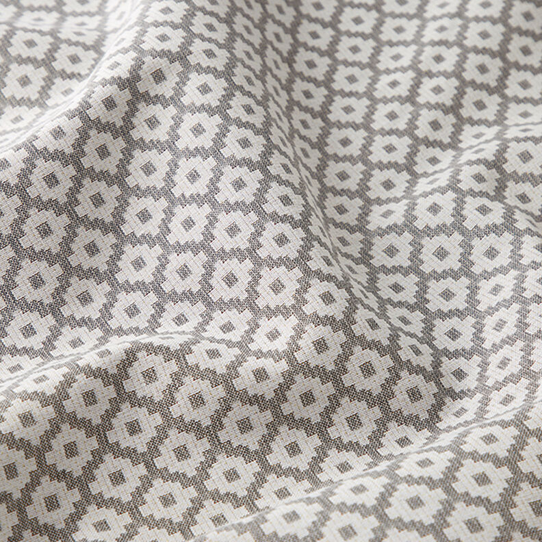 Tessuto jacquard da esterni losanghe – grigio,  image number 2