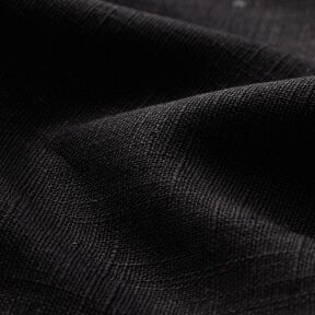Tessuto di lino misto Ramie medio – nero, 