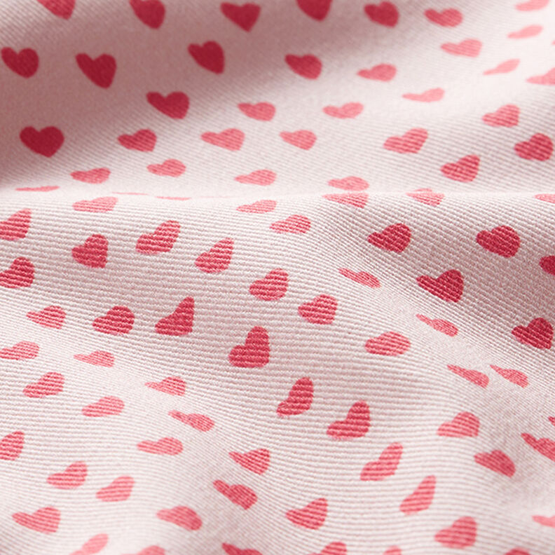 tessuto arredo spinato in cotone, mini cuori – rosa chiaro,  image number 2