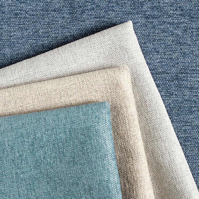 tessuto da tappezzeria ciniglia mélange – blu/grigio argento,  image number 4