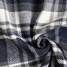 Tessuto per cappotto con retro in pelliccia quadrettato – blu notte/grigio ardesia,  thumbnail number 3