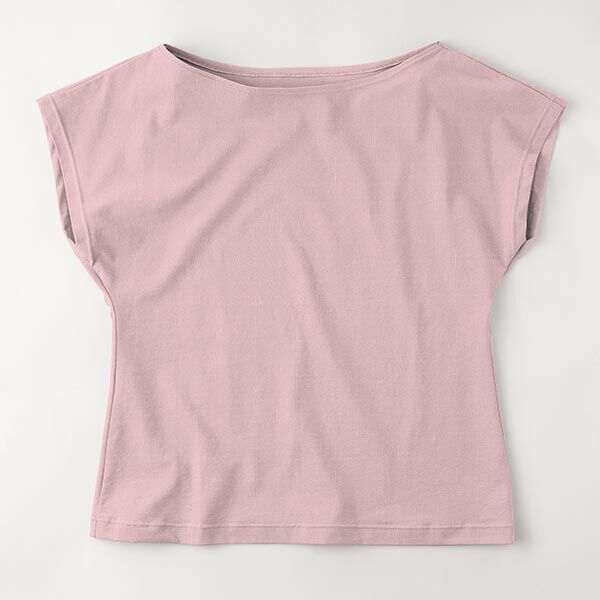 jersey di cotone medio tinta unita – rosa anticato,  image number 8