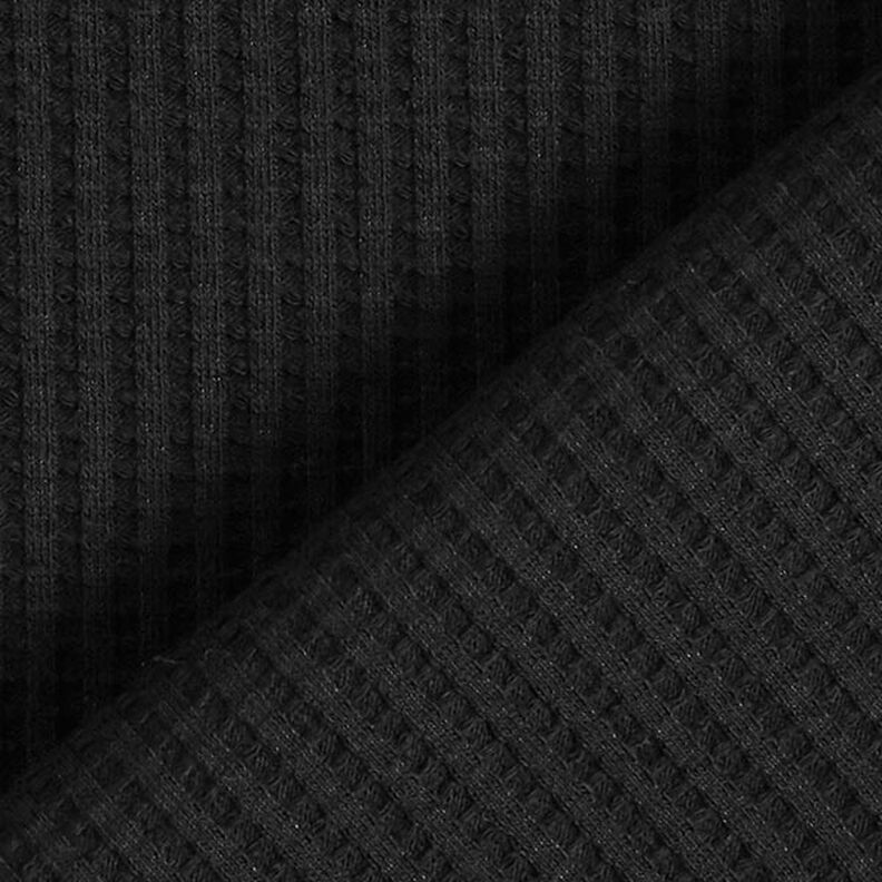 jersey di cotone nido d’ape tinta unita – nero,  image number 3