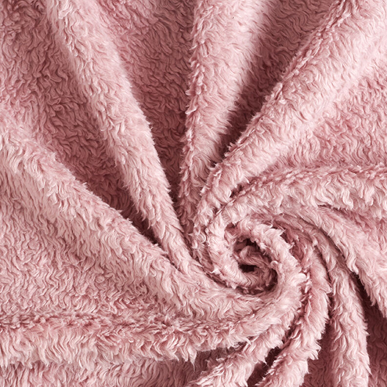 Sherpa in cotone tinta unita – rosa anticato,  image number 3