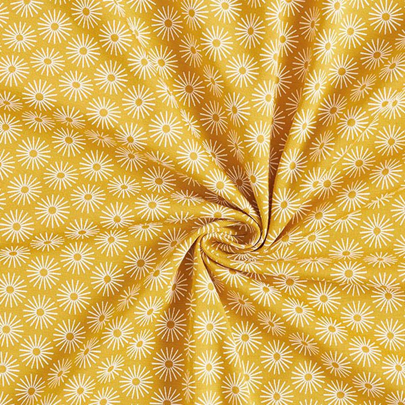 jersey di cotone, brillano i fiori – giallo curry,  image number 3