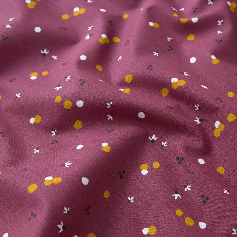 tessuto in cotone cretonne Punti di colore – rosso merlot,  image number 2