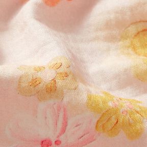 mussolina / tessuto doppio increspato grandi fiori stampa digitale – rosé, 
