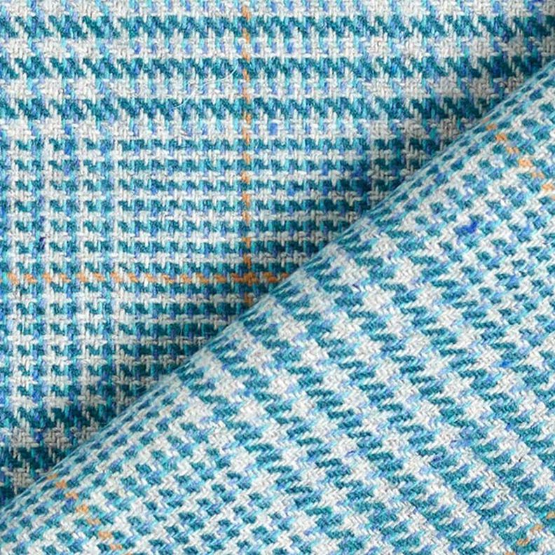 Tessuto in lana Principe di Galles – turchese,  image number 7