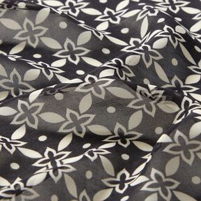 Ornamenti floreali in chiffon – nero/bianco, 