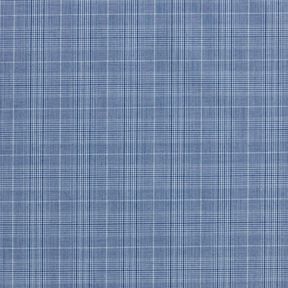 Tessuto per camicie a quadretti fini – bianco/colore blu jeans, 