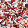 French terry, felpa estiva Renna, Babbo Natale e pupazzo di neve – bianco lana,  thumbnail number 3
