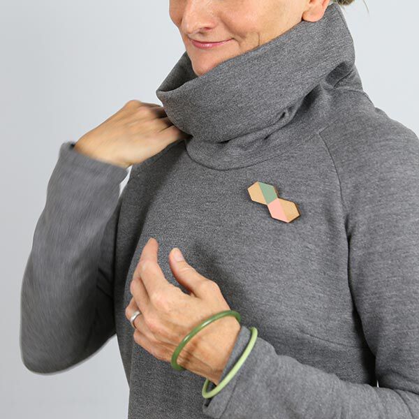 FRAU POLLY - comodo abito felpa con collo alto, Studio Schnittreif  | XS -  XXL,  image number 4