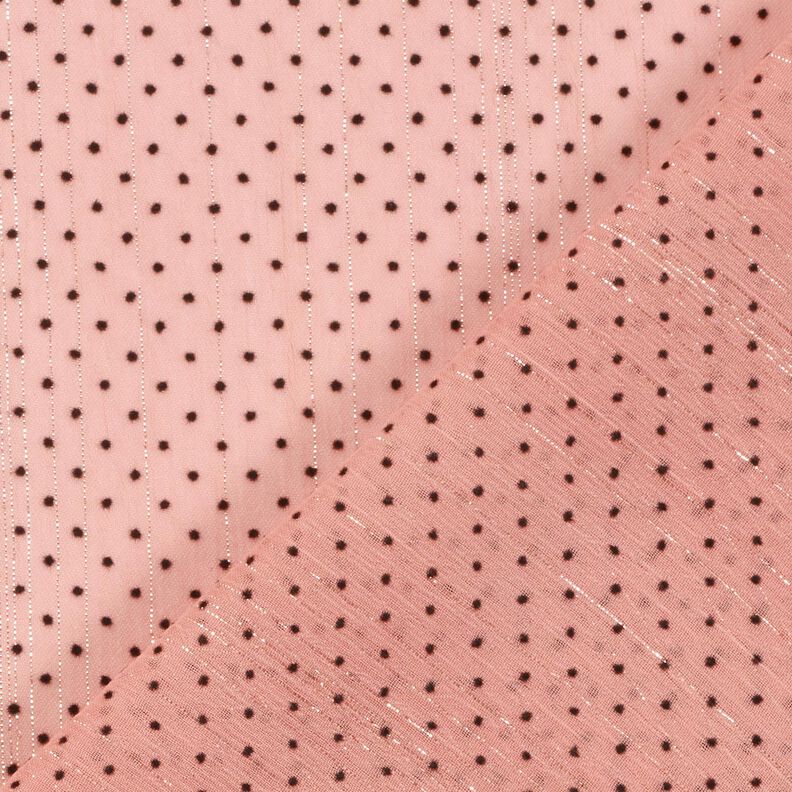 Righe con righe glitterate e pois – rosa antico chiaro,  image number 4