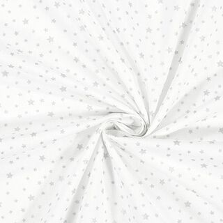 tessuto in cotone cretonne piccole stelle glitter – argento, 