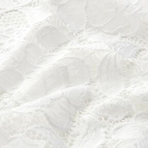 pizzo elastico Boccioli e foglie – bianco lana, 