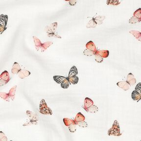 mussolina / tessuto doppio increspato Grazione farfalle stampa digitale | Poppy Fabrics –, 