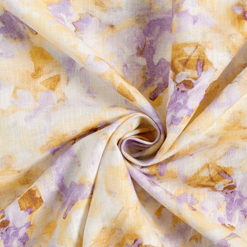 Batik misto lino-cotone – avorio/lillà,  image number 4