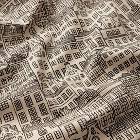 tessuto arredo mezzo panama Case a schiera – naturale/nero, 