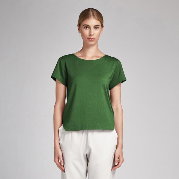 popeline di cotone tinta unita – verde scuro,  image number 6