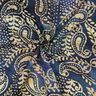 fine batista di cotone Batik Paisley – blu oceano/sabbia,  thumbnail number 3
