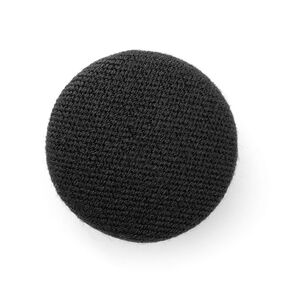 Bottone rivestito, Gabardine Bi-stretch – nero, 