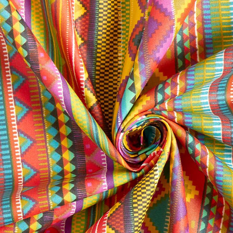 cotone rivestito righe stile etnico,  image number 4