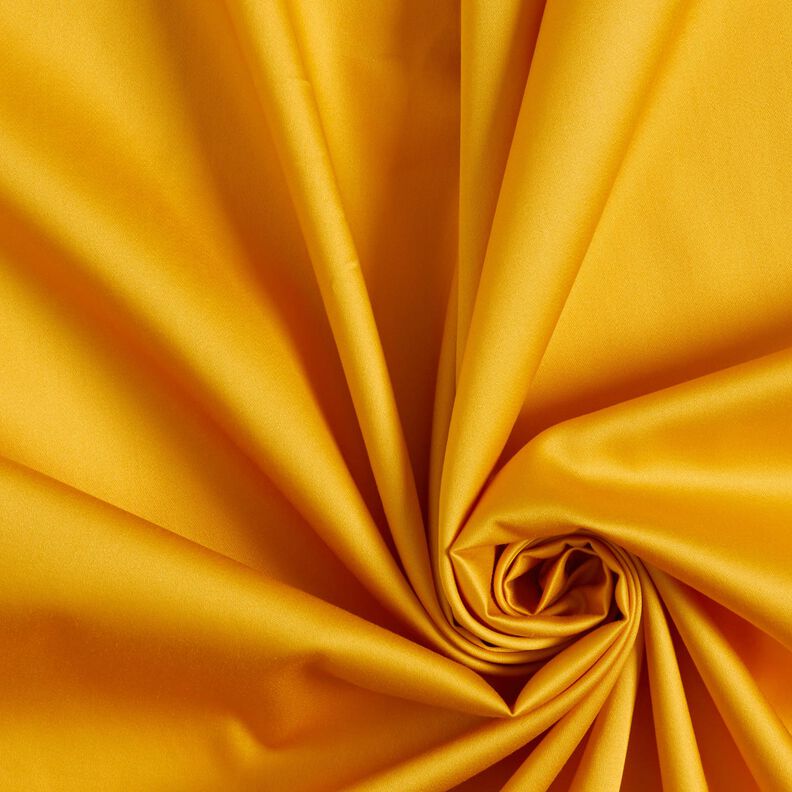 satin di cotone tinta unita – giallo curry,  image number 1