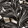 tessuto arredo panama Foglie eleganti – nero/naturale,  thumbnail number 2