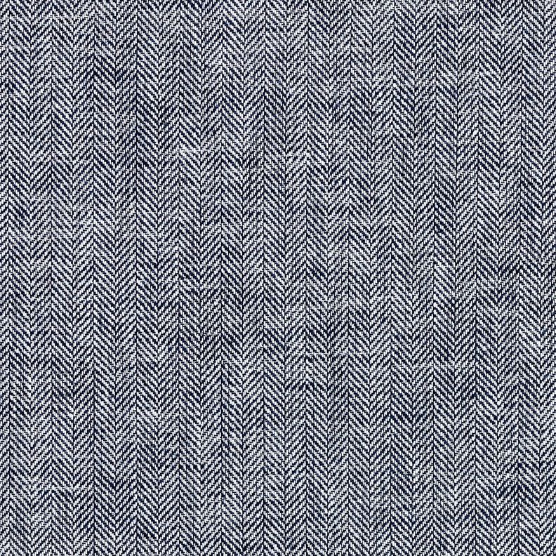 misto lino-cotone, spina di pesce – blu notte,  image number 1