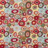 tessuto arredo gobelin Cerchi colorati – beige chiaro/rosso carminio,  thumbnail number 1