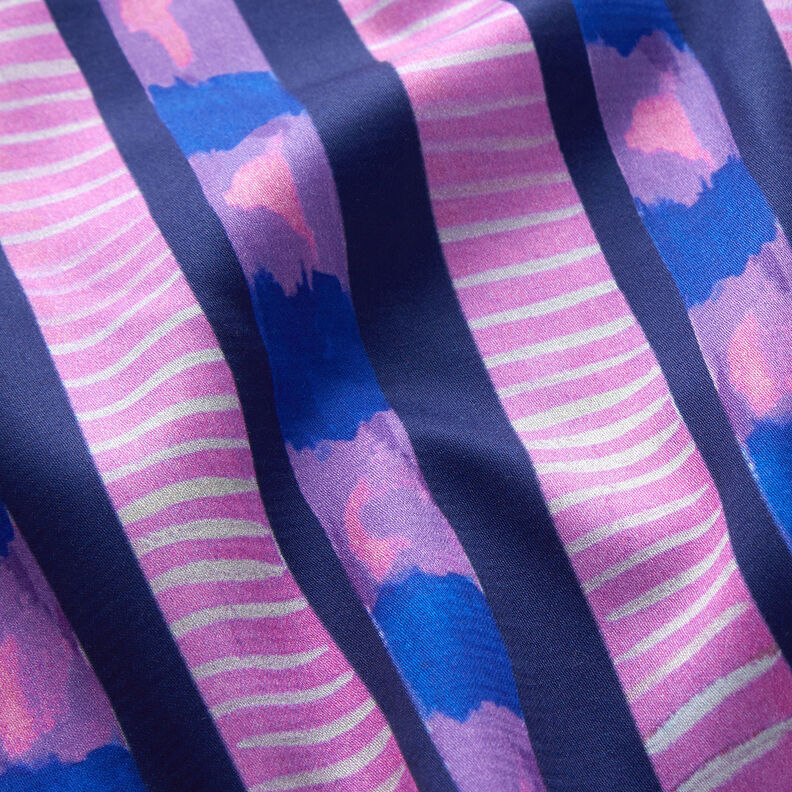 Satin in cotone a strisce | Nerida Hansen – blu marino/pink,  image number 2