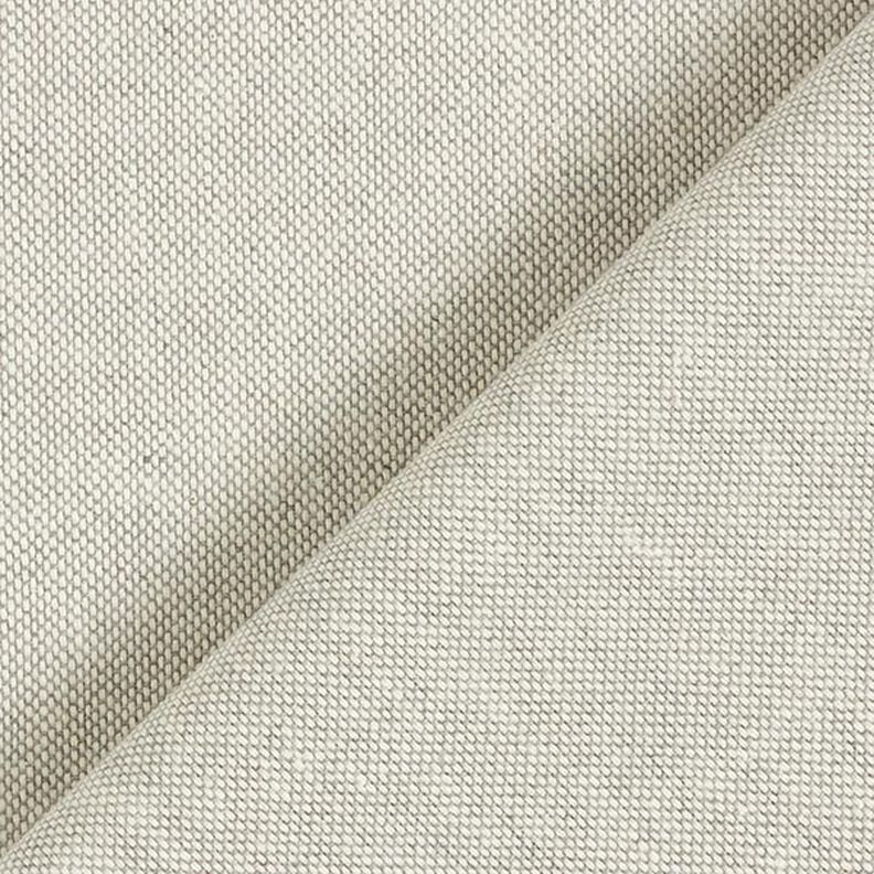 tessuto arredo, mezzo panama chambray, riciclato – grigio argento/naturale,  image number 3