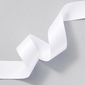 Nastro in satin [25 mm] – bianco, 