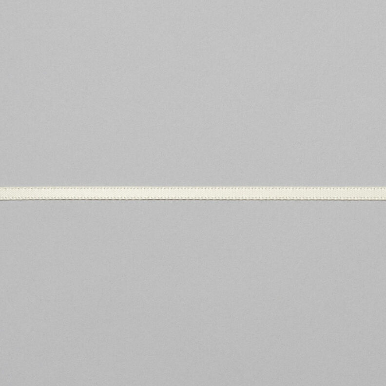 Nastro in satin [3 mm] – bianco lana,  image number 1