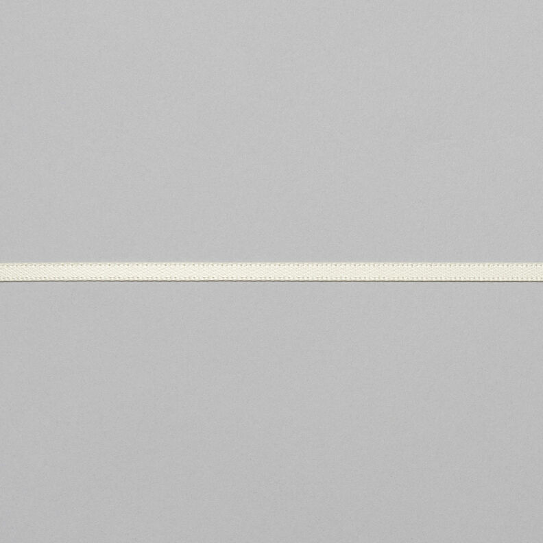 Nastro in satin [3 mm] – bianco lana,  image number 1