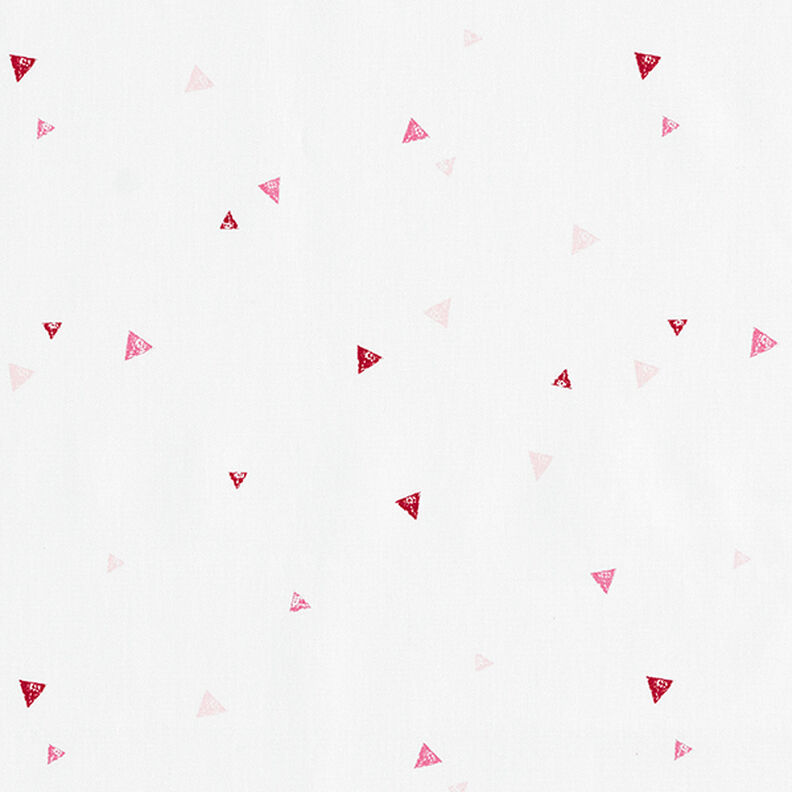 GOTS popeline di cotone triangoli effetto disegno | Tula – bianco,  image number 1