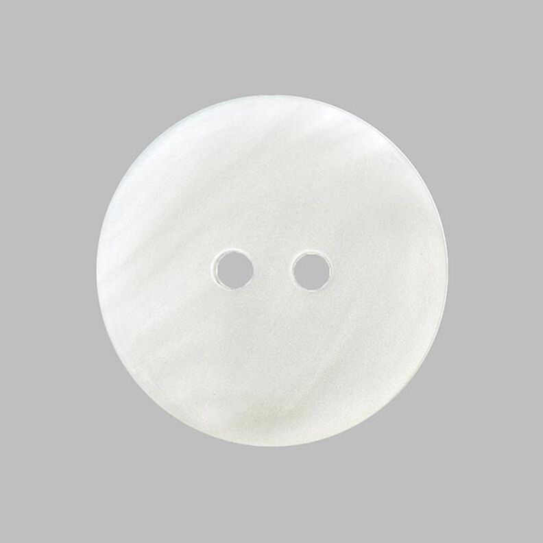 bottone in plastica madreperla basic - bianco,  image number 1
