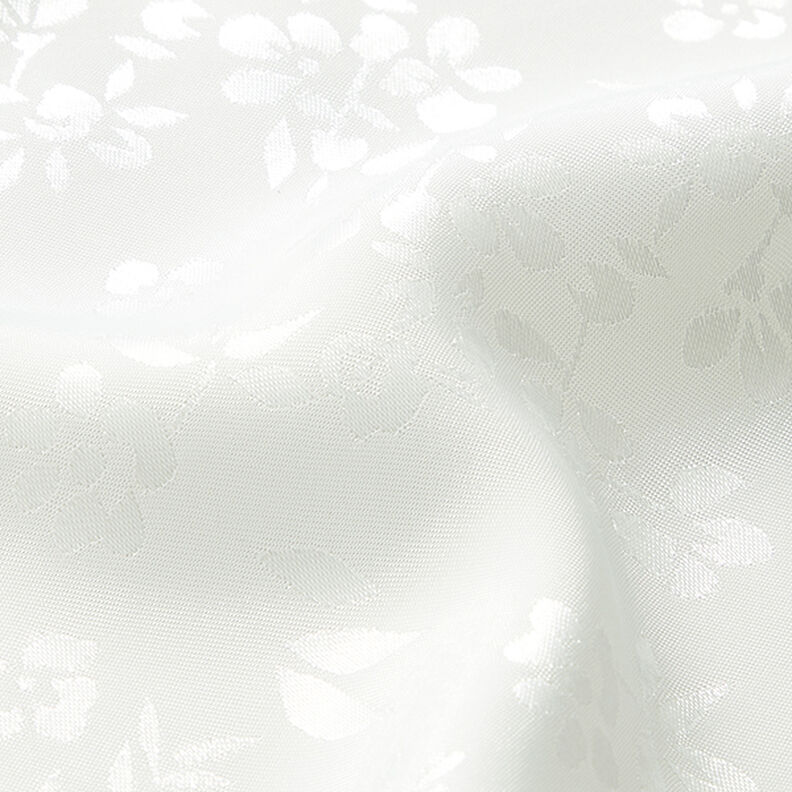 Tessuto in raso con fodera a fiori – bianco,  image number 2