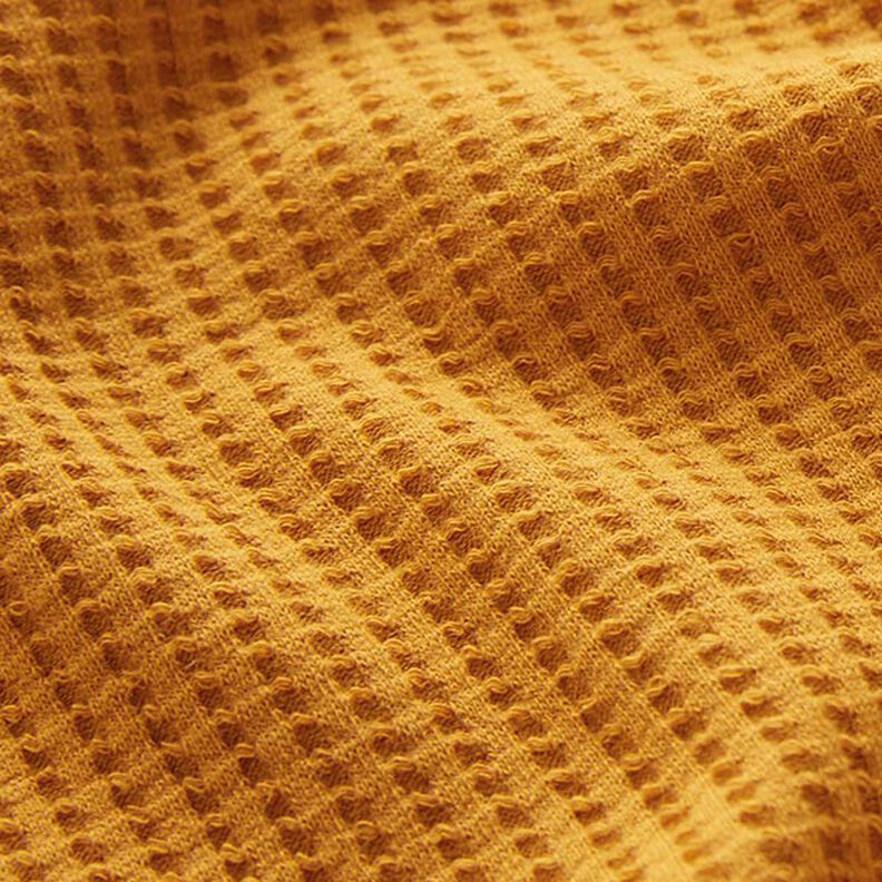 jersey di cotone nido d’ape tinta unita – giallo curry,  image number 2