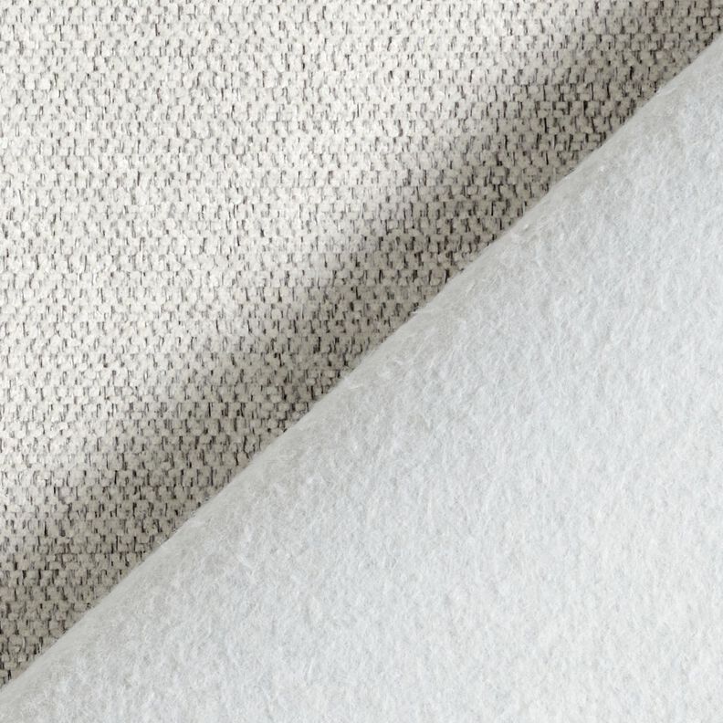 tessuto da tappezzeria ciniglia mélange – bianco lana/grigio argento,  image number 3