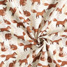 tessuto in cotone popeline volpi vivaci – bianco lana/marrone chiaro,  thumbnail number 3