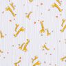 mussolina / tessuto doppio increspato giraffe – bianco/giallo sole,  thumbnail number 1